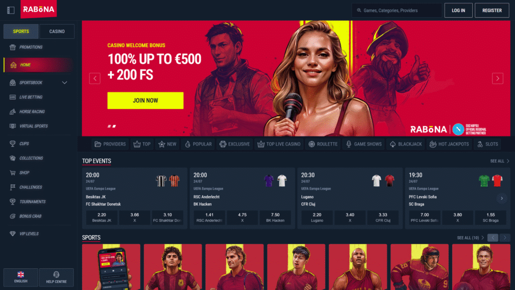 Rabona Bet Casino Wallpaper