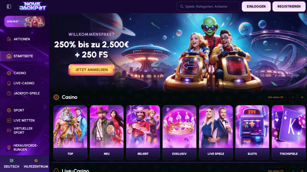 novajackpot casino wallpaper deutsch 1
